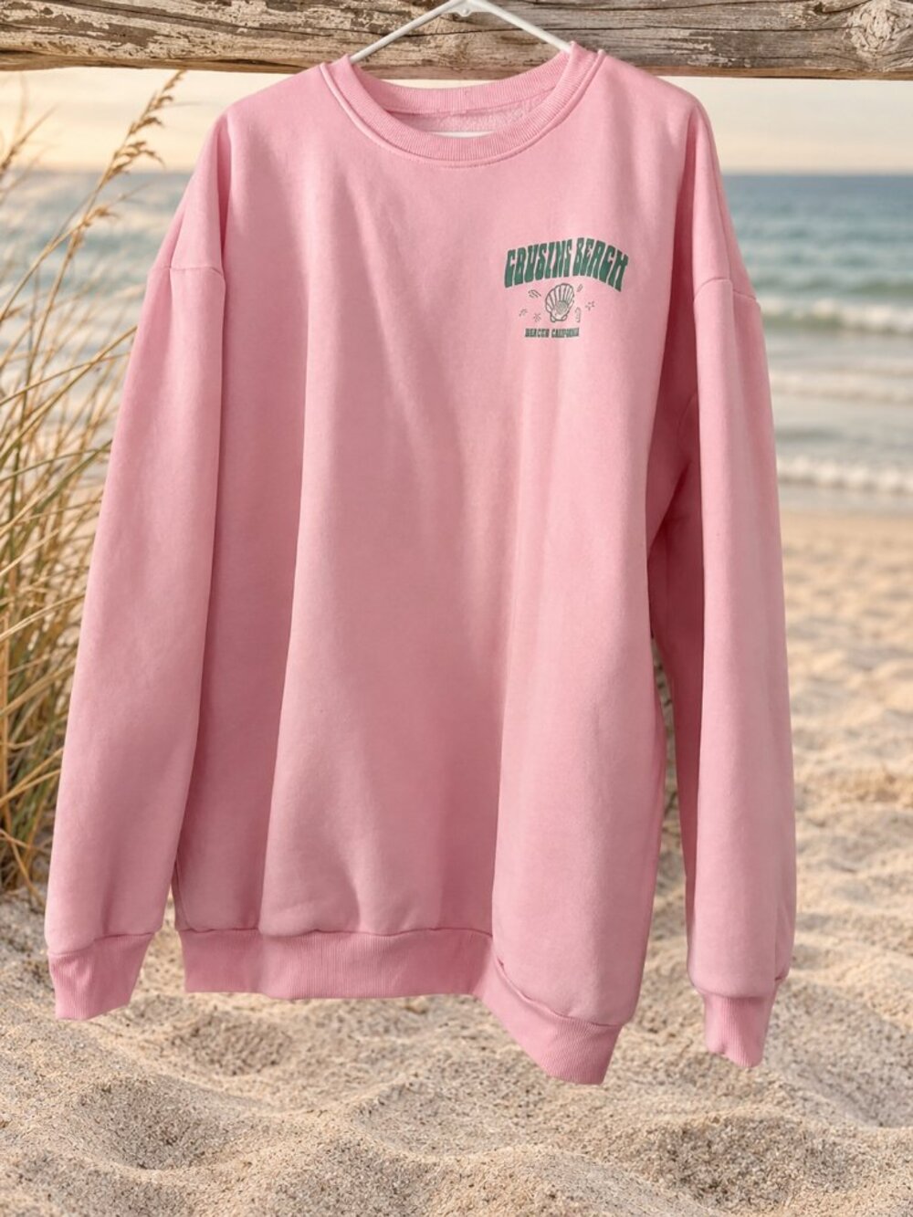 Cousins Beach Print Crew Neck